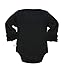 RuffleButts Ruffled Long Sleeve Layering Bodysuit - Black - 12-18 Months