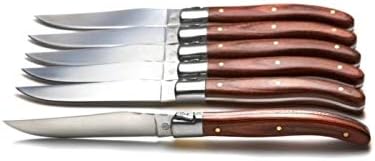 LAGUIOLE - Boxed Set of 6 Knives Steak Knives, Stainless Steel, Exotic Wood
