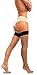 THIGH HIGH Plain Top Nude Silicone Stockings Sheer Nylon Pantyhose Veneziana 3/4 Medium/Large