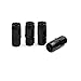 X AUTOHAUX 4pcs Black Aluminum Alloy 6AN Straight Swivel Car Fuel Oil Hose End Fitting