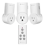 Etekcity Remote Control Outlet Wireless Light Switch for Household Appliances, Plug and Go, Up to 100 ft. Range, FCC ETL Listed, White (Learning Code, 3Rx-1Tx)