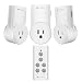 Etekcity Remote Control Outlet Wireless Light Switch for Household Appliances, Plug and Go, Up to 100 ft. Range, FCC ETL Listed, White (Learning Code, 3Rx-1Tx)