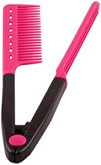 Fashion V Type Hair Straightener Comb Girl's DIY Salon Hairdressing Styling Tool