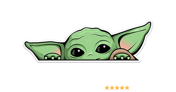 Original Saturdays Co Peeking Baby Yoda Window Cling Original Amazon Sg Home