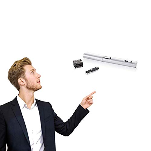 SENSIX Trimmer To Go - Cordless Hedge Precision Unwanted Hair Removal [Eyebrows, Neckline, Sideburns, Beard, Nose & Ear] Precise Trimming with Adjustable Head and Stainless Steel Blade Electric Edger - Thumbnail 3