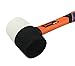 16 Ounce Black and White Rubber Mallet with Fiberglass Handle 25056