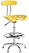 Flash Furniture Bradley Vibrant Yellow and Chrome Drafting Stool with Tractor Seat