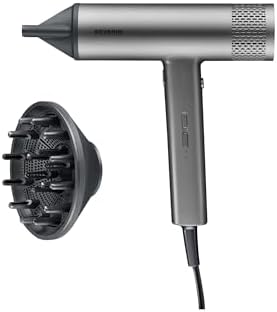 Secador de cabelo de alta performance com motor BLDC e tecnologia iónica, secador de cabelo com difusor magnético e concentrador, 2.000 W de potência, Cinzento, HT 0171