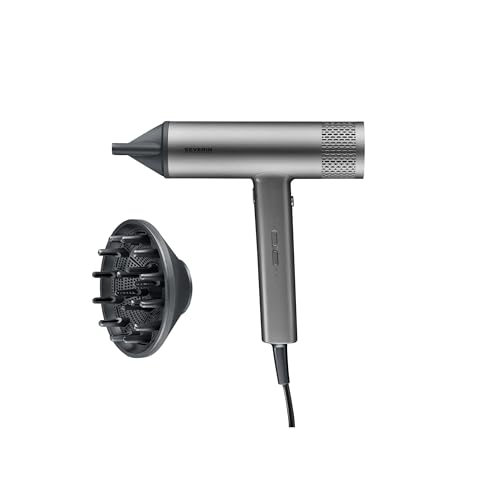 Severin Asciugacapelli Ionico Professionale con Diffusore e Concentratore Magnetici, Motore BLDC Potente e Silenzioso, Tecnologia a Ioni Anticrespo, 2.000 W, Antracite, HT 0171
