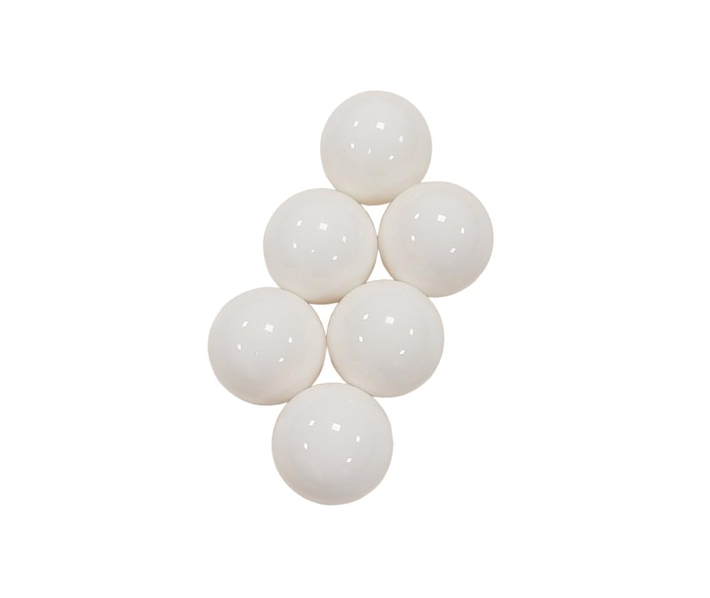 Pandiui23 6 Resin Foosball Balls 34 mm, Balls for Hard Football, Professional Bar Football Balls, Games Room, Adult Football Amateurs and Professionals (6)