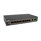 BV-Tech 10 Port PoE/PoE+ Switch (8 PoE+ Ports | 2 Gigabit Ethernet Uplink) - 96W - 802.3af/at