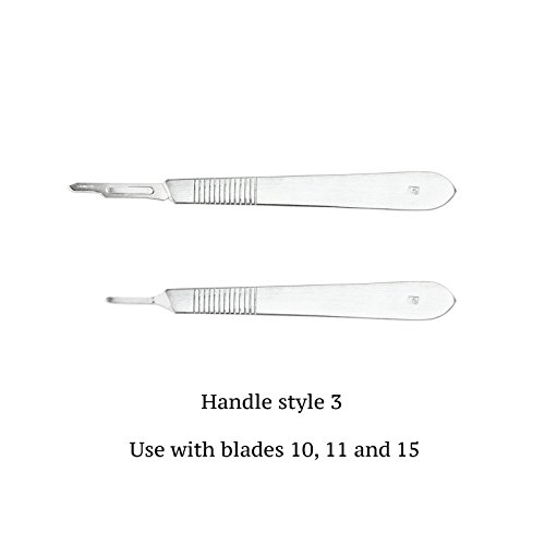 20 Stainless Steel Scalpel Razor Blades with Handle - Choose 8 Blade Shapes & Styles