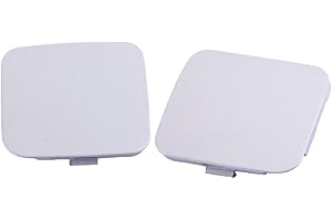 FITFOYO 2Pcs Right + Left Side Front Bumper Tow Hook Eye Cover Cap for Toyota RAV4 2009 2010 2011 2012 (White)