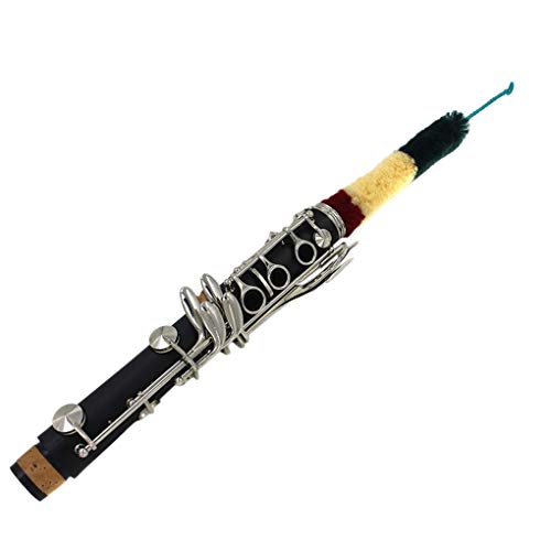 You May 3 Colors Black Tube Cleaner Rod Brush Multicolor Cleaning Brush for Clarinet Flute Piccolo