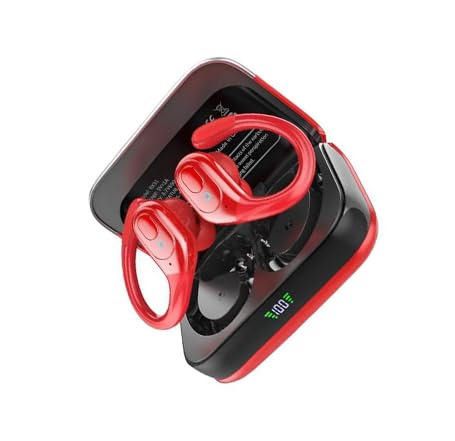 Photo 1 of sajawass Wireless Earbuds Bluetooth 5.4 Headphones, IPX7 Waterproof Earphones, Over-Ear Earphones, Noise Canceling Ear Buds with 75hr Playtime, LED Power Display for Sports/Workouts - Rose Gold