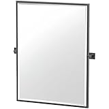 Gatco 4059MXFS Elevate Framed Rectangle Mirror, Matte Black, 32.5