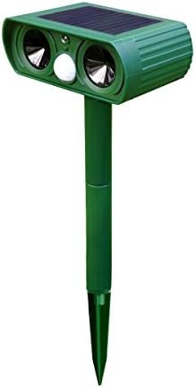 Willgo 2 Piece Solar Powered Sonic Pest Repeller Mole Repellent Repels Mole Gopher Vole Rodent Repeller Spike Waterproof