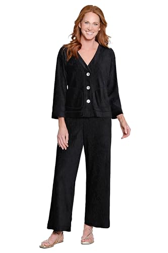 John Mark Womens Clothing | Button Front Cardigan With Long Sleeves and Pockets…