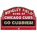 MLB Chicago Cubs 11-By-17-Inch Go Cubbies Wood Sign