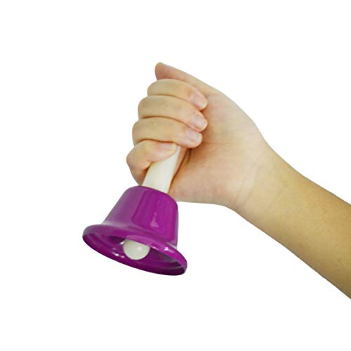 DoMoment 8PCS/Set Colorful Metal Rhythm 8 Note Hand Bell Set Musical Instrument Percussion Education for Child Kids Gift