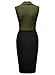 MISSMAY Women's Workwear Business Lapel Sleeveless Cocktail Party Pencil Dress Green Medium