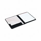 Universal Pad Holder, Suede-Lined Leather, W/Writing Pad, Inside Flap Pocket, Black