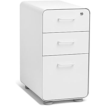 Amazon Com Poppin White Stow 3 Drawer File Cabinet Available In