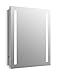 KOHLER K-99007-TL-NA Verdera 24 inch x 30 inch LED Lighted Bathroom Medicine Cabinet, Slow Close Hinge, Internal Magnifying Mirror; Aluminum; Recess or Surface Mount