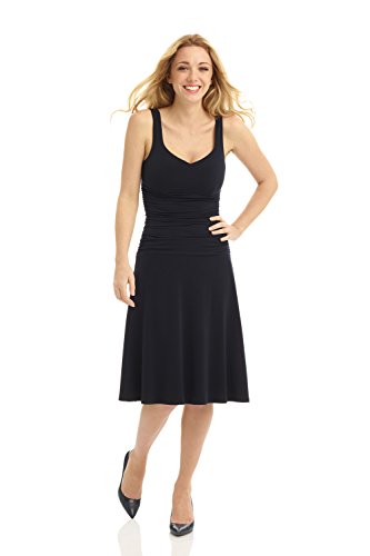 green emerald velvet dress Rekucci Women's Slimming 3/4 Sleeve Fit-and-Flare Crossover Tummy Control  Dress (2, Black) at Amazon Women's Clothing store