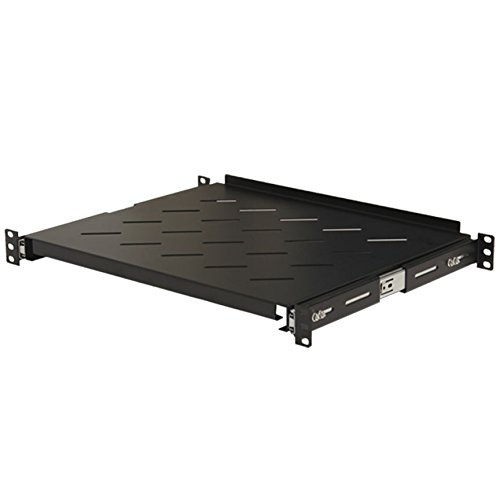 NavePoint Sliding Rack Vented Server Shelf 1U 19" 4 Post Rack Mount Adjustable 14" - 17"