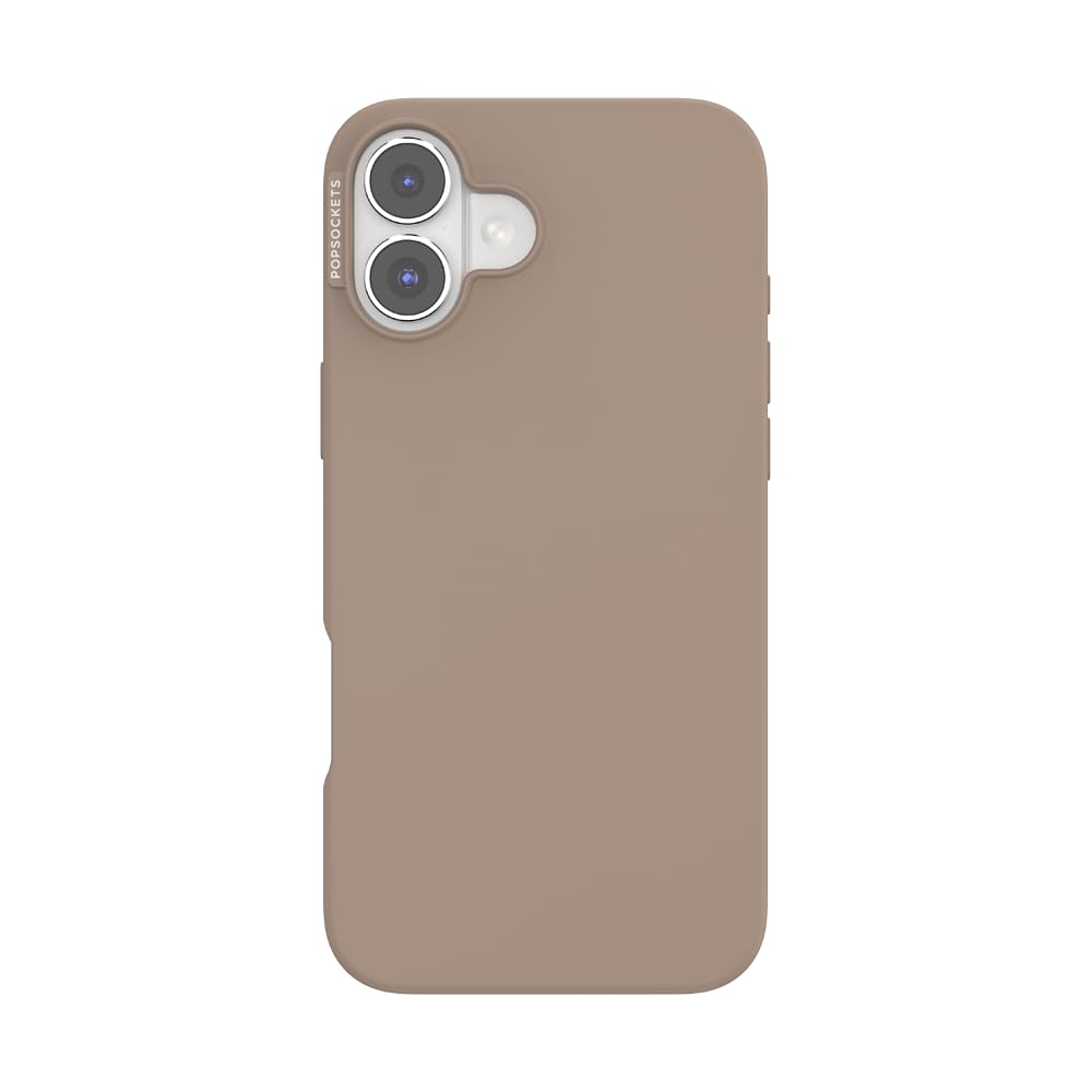 PopSockets iPhone 16 Plus Case Compatible with MagSafe, Phone Case for iPhone 16 Plus, Wireless Charging Compatible, Case Only - Latte