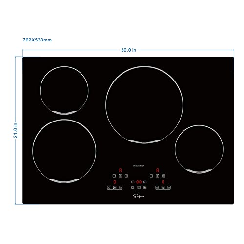 Empava 30" Builtin Electric Induction Cooktop with 4 Elements Power