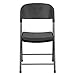 Flash Furniture HERCULES Series 330 lb. Capacity Black Plastic Folding Chair with Charcoal Frame