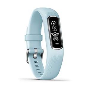 Garmin Vivosmart 4 Smart Activity Tracker with Wrist-Based Heart Rate and Fitness Monitoring Tools, Azure Blue, Small…