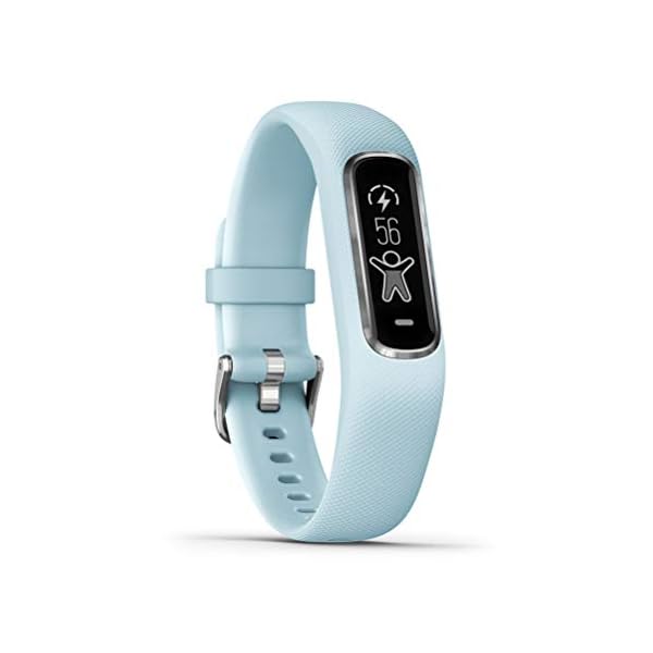 Garmin Vivosmart 4 Smart Activity Tracker with Wrist-Based Heart Rate and Fitness Monitoring Tools, Azure Blue, Small…