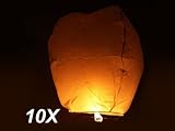 10 SKY LANTERNS (Wish Lanterns)- White
