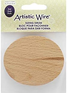 Artistic Wire Sizing Drum, Oval O.D. 6.6 cm x 5.3 cm / 2.6 in x 2.1 in