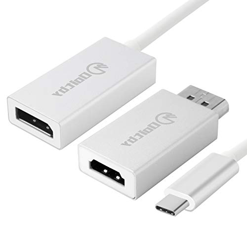 Doitby USB C To Displayport Adapter DisplayPort To HDMI Adapter Type C To HDMI Adapter MacBook Pro, Dell XPS, iMac, Surface Book, Pixelbook, Galaxy Book,ect (4K 60Hz,Thunderbolt 3 Compatible)