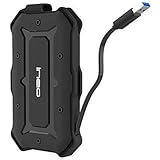ineo 2.5" USB 3.0 Rugged Waterproof &amp; Shockproof IP66 External Hard Drive Enclosure for 2.5 inch 9.5mm &amp; 7mm SATA HDD SSD (MIL-STD 810 Certified) [T2566-I]
