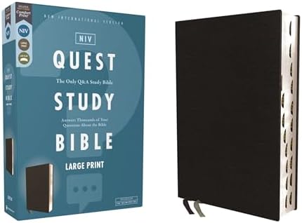 NIV, Quest Study Bible, Leathersoft, Brown, Thumb Indexed, Comfort