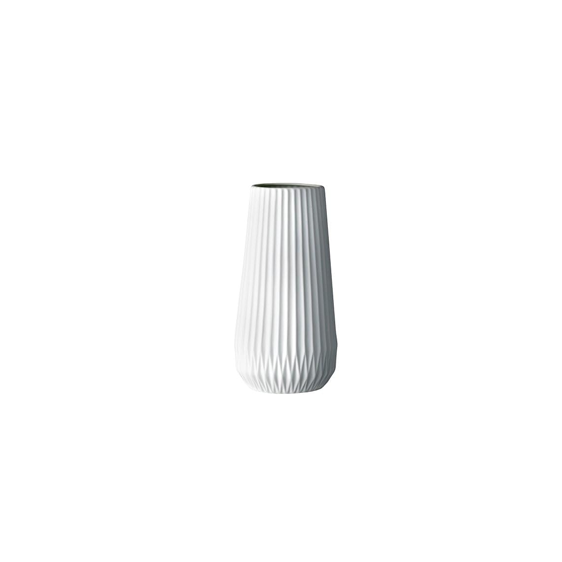 Bloomingville Tall White Ceramic Fluted Vase LAVORIST