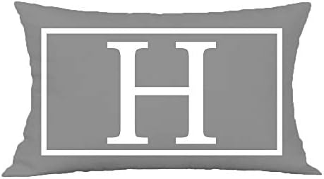 Hangood Alphabet Letter H Cushion Cover 12x20 Soft Plush Throw Pillow Covers 30cm x 50cm H