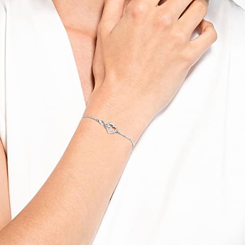 Pulseira swarovski infinity para mulheres, com símbolo do infinito e coração, cristais brancos, banhado a ródio, coleção swarovski infinity