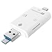 Aisopos 3 in 1 iphone flash drive,U Disk with Lightning Connector Memory Stick Storage Micro SD TF Fast Card Reader for iPhone/ MAC / PC / Android