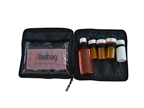 Traveler Medication Bag Free Pillbox by Razbag (w/Lock)