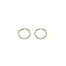 14K Gold Tiny Small Endless 10mm Round Thin Cartilage Hoop Earrings for Men Women
