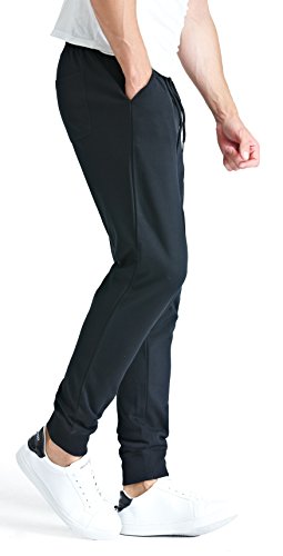 Bertte Men's Slim-Boys Jogger, Black Medium - Thumbnail 4