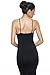 KHAYA Full Slip for Women Lingerie Under Dress Basic Spaghetti Strap Slips Undergarment Nightwear Camisole Sexy Chemise Black