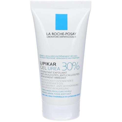 Lipikar Urea 30%, Gel Idratante Esfoliante, Per le Pelli Sensibili, Pelle Ammorbidita e Lenita da Callosità e Secchezza, Arricchito con Urea e Niacinamide, 50 ml