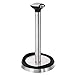 simplehuman Quick Load Standing Paper Towel Holder, Stainless Steel, Black